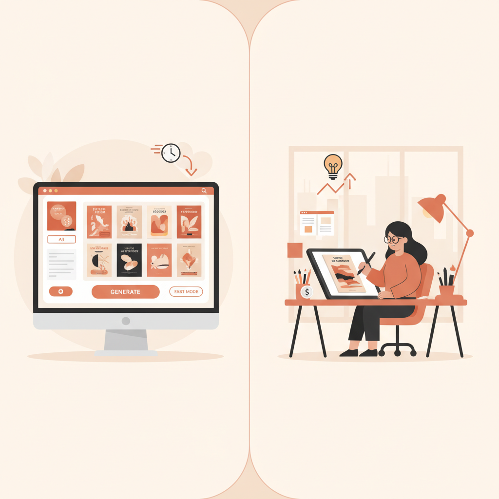 AI Book Cover Generator vs Graphic Designer Practical Guide