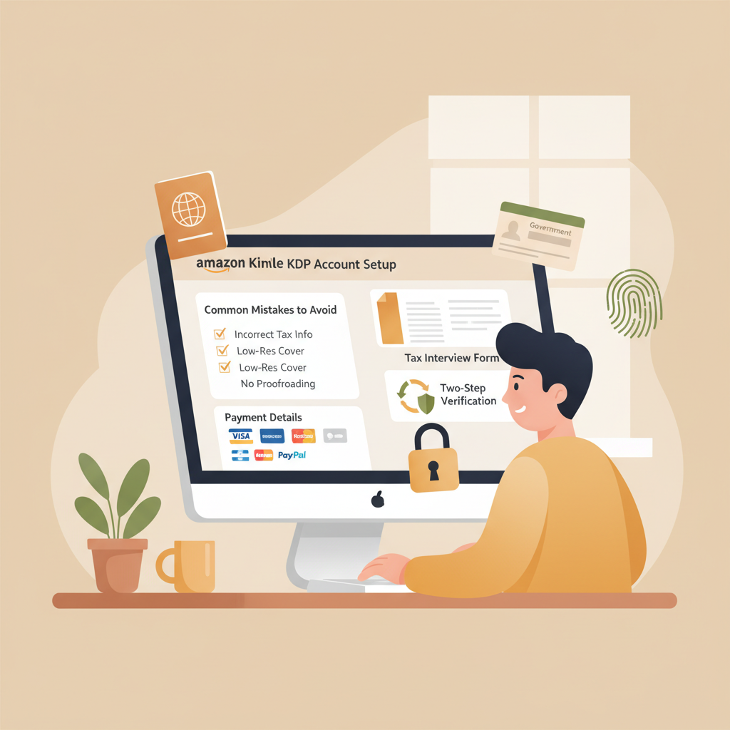 Amazon KDP Account Setup for Payments and Taxes Checklist