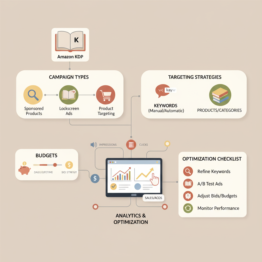 Amazon KDP Ads Campaigns Targeting and Optimization