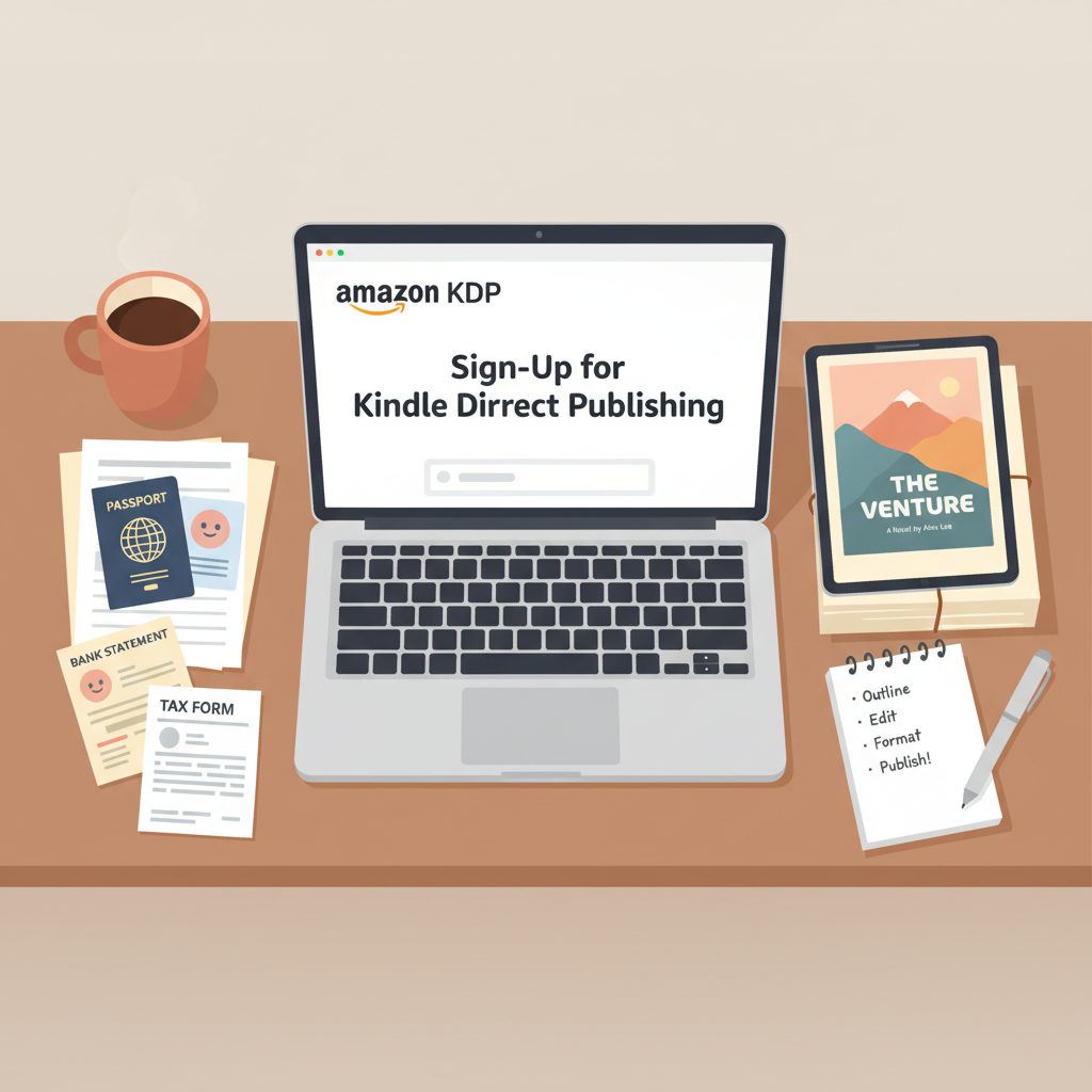 Sign Up for Amazon KDP – Documents, Bank, Tax Info