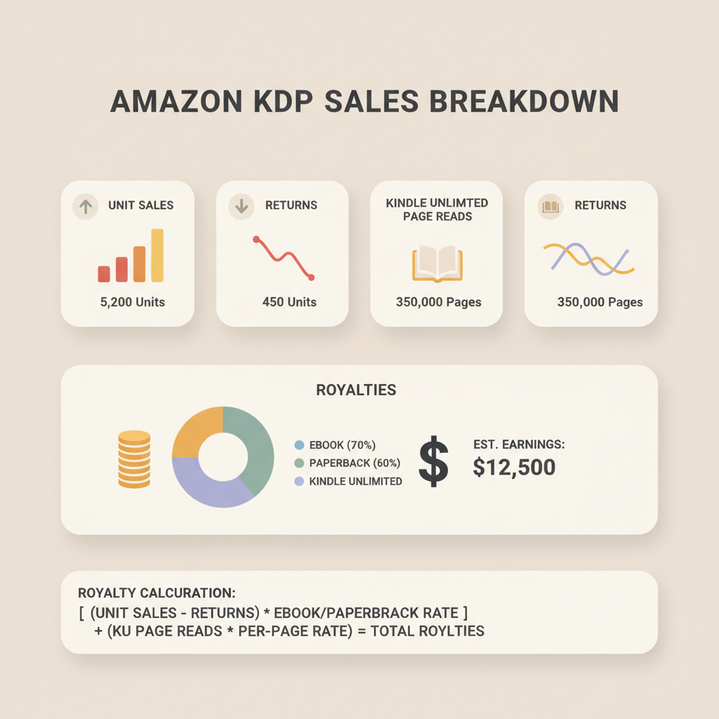 Reports Amazon KDP Sales, Royalties and Page Reads