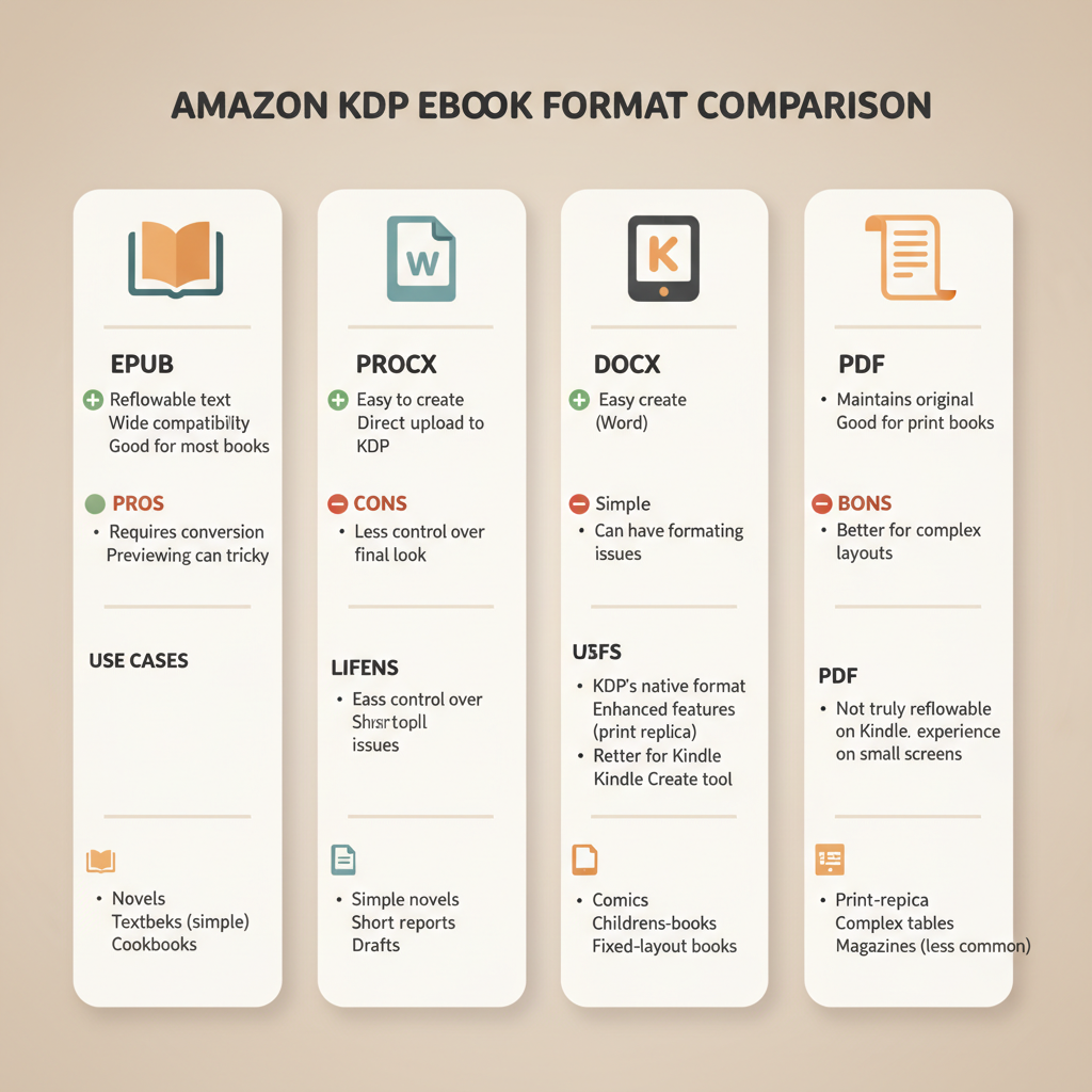 Amazon KDP eBook Format Explained EPUB DOCX KPF PDF