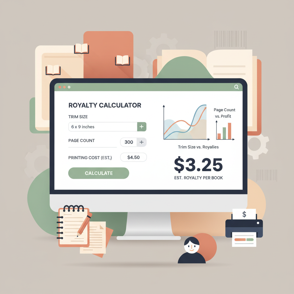 Amazon KDP margin calculator to estimate pages and cost