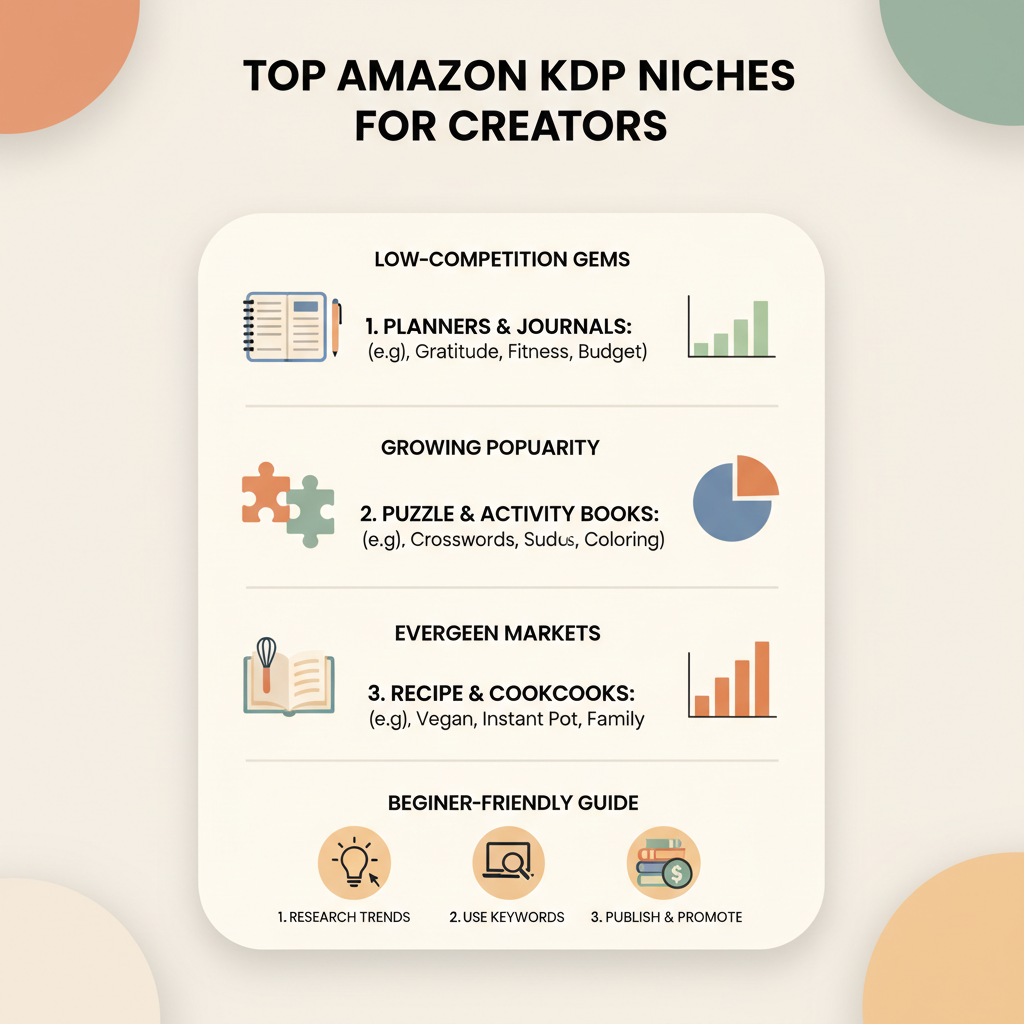 Top Amazon KDP Niches by Competition and Beginner Ease