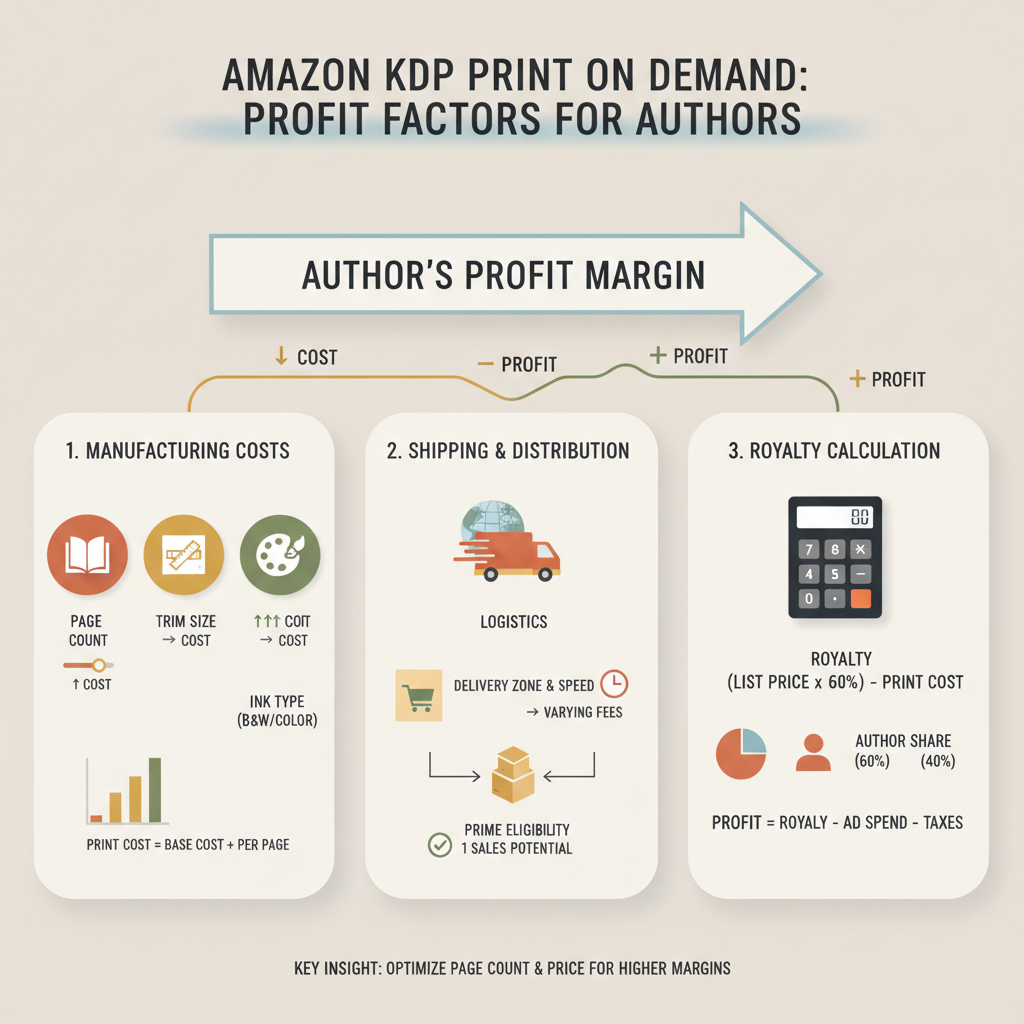 Amazon KDP Print on Demand manufacturing and royalties