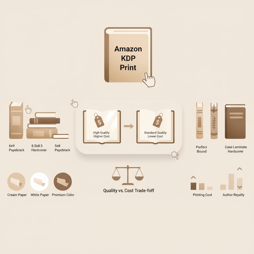 Amazon KDP Print Quality, Costs and Trim Choices for Authors